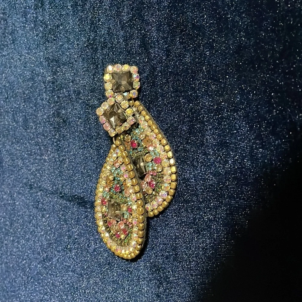 Natasha Earrings Multi Colored Stone Large Tear Drop Earrings Must See 🆕 🩷🩷